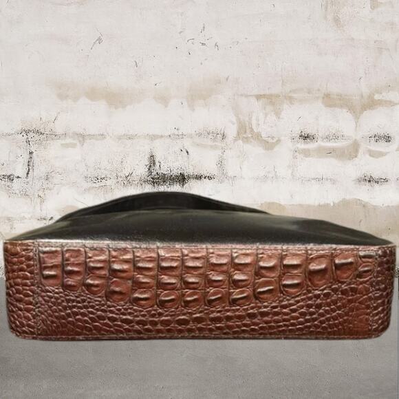 Brahmin Crocc Embossed Leather Shoulder Bag - Picture 5 of 12